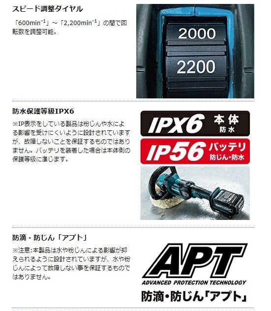 Amazon | マキタ(Makita) 充電式ポリッシャ 40Vmax2.5Ah バッテリ
